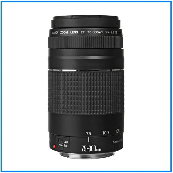 Canon EF 75-300mm f/4-5.6 III Telephoto Zoom Lens (ORIGINAL)- Black