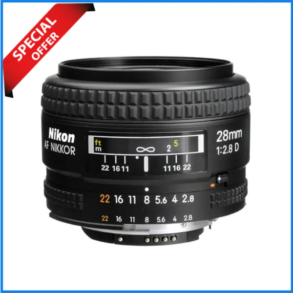 Nikon AF NIKKOR 28mm f/2.8D Prime Lens - USED