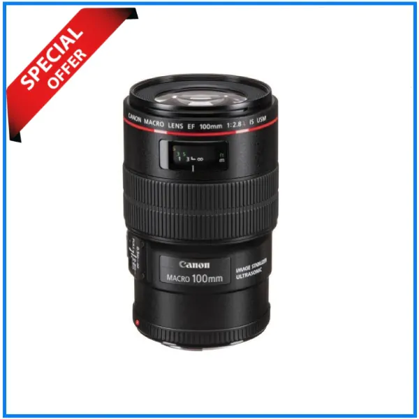 Canon EF 100mm f/2.8L IS USM Macro Lens - USED